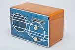 1939 Art Deco Sparton 500C Blue Cloisonné Radio with Catalin Cabinet